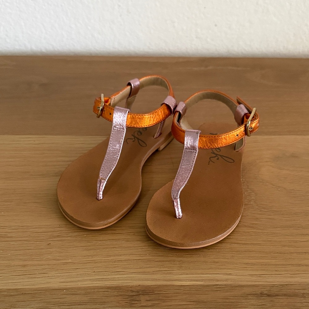 Darling Peek a Pink & Orange strappy Sandal